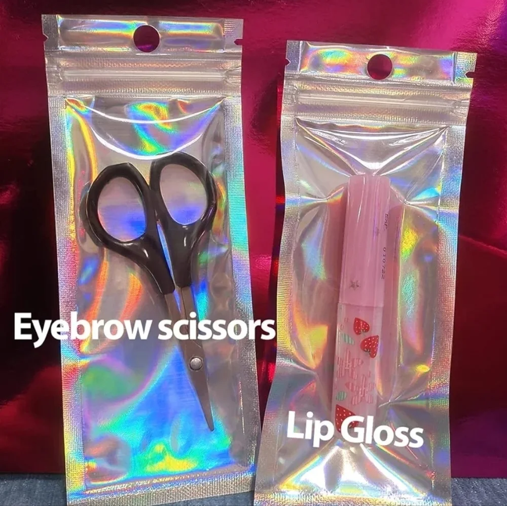 75 x Resealable Holographic Small Ziplock Smell Proof Baggies 2.4